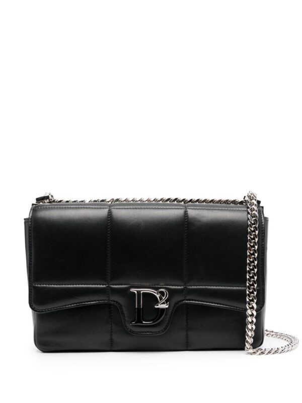 DSQUARED2 logo-plaque quilted shoulder bag
