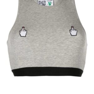 Natasha Zinko  embroidered cropped top