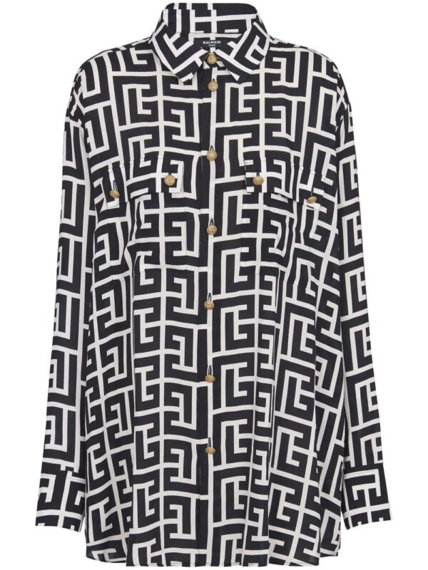 Balmain  all-over pattern shirt