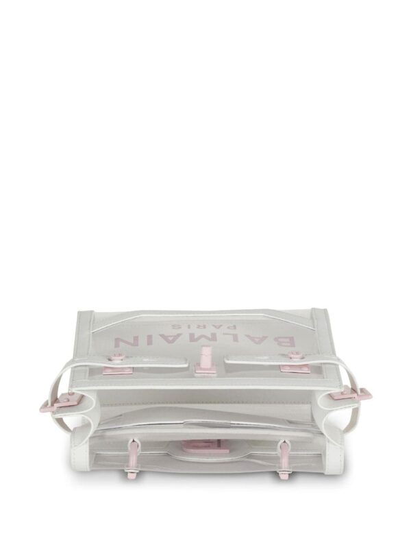 Balmain logo-print transparent crossbody bag - Image 4