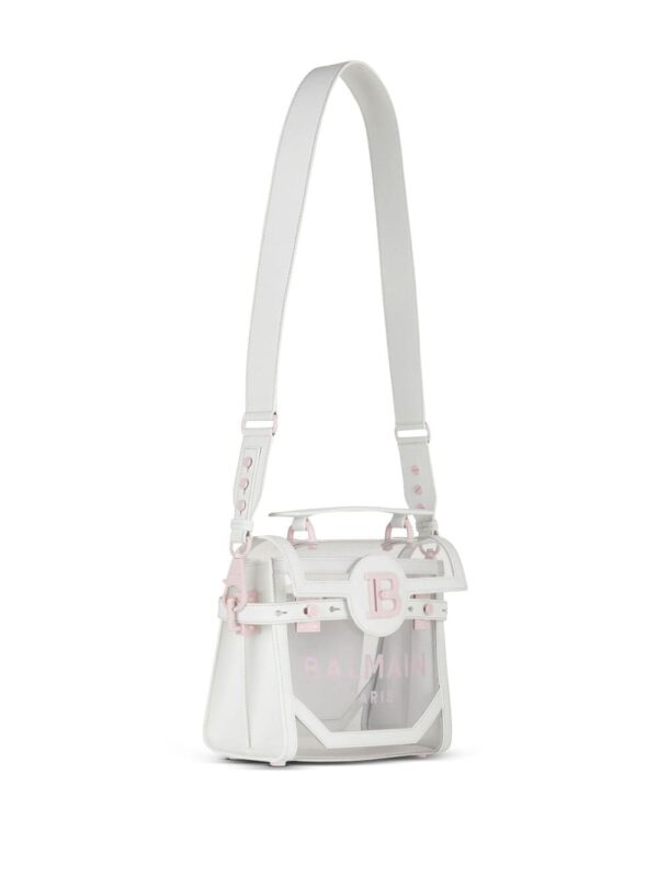 Balmain logo-print transparent crossbody bag - Image 3