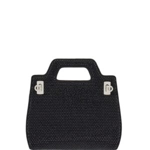 Ferragamo crystal-embellished top-handle mini bag