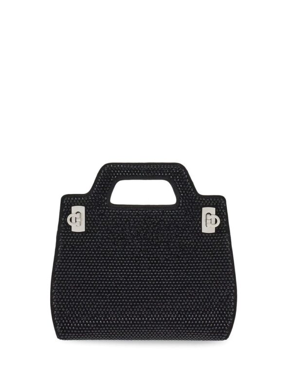 Ferragamo crystal-embellished top-handle mini bag