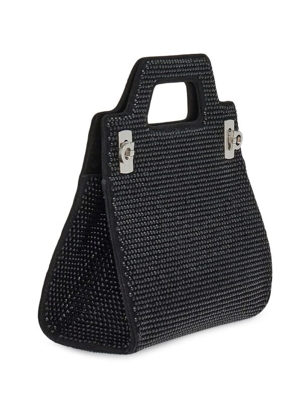 Ferragamo crystal-embellished top-handle mini bag - Image 4