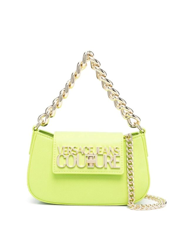 Versace Jeans Couture  logo-plaque chain-trim shoulder bag