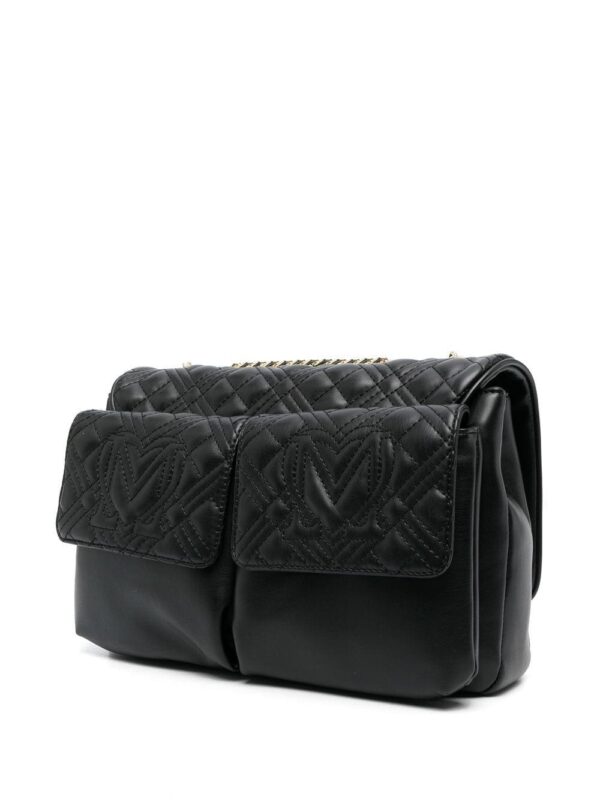 Love Moschino quilted logo-plaque crossbody bag - Image 3