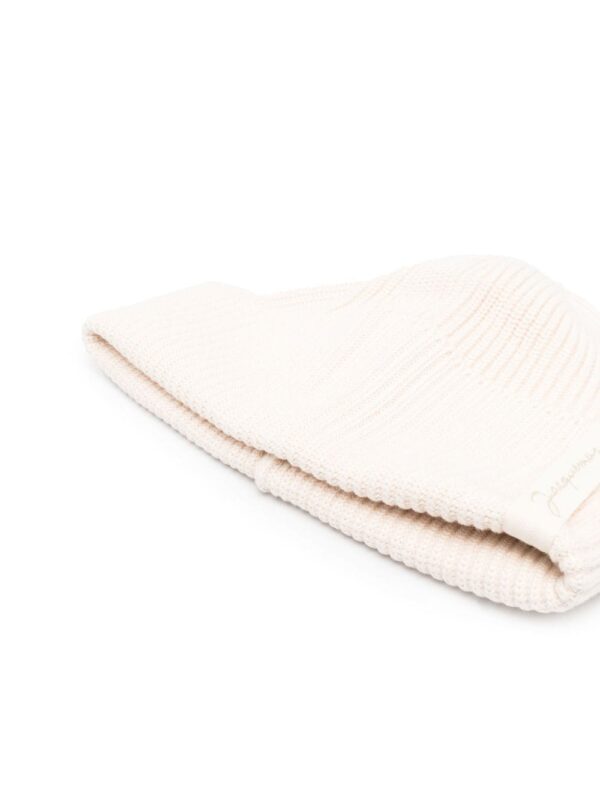Jacquemus ribbed-knit logo-ribbon beanie - Image 2