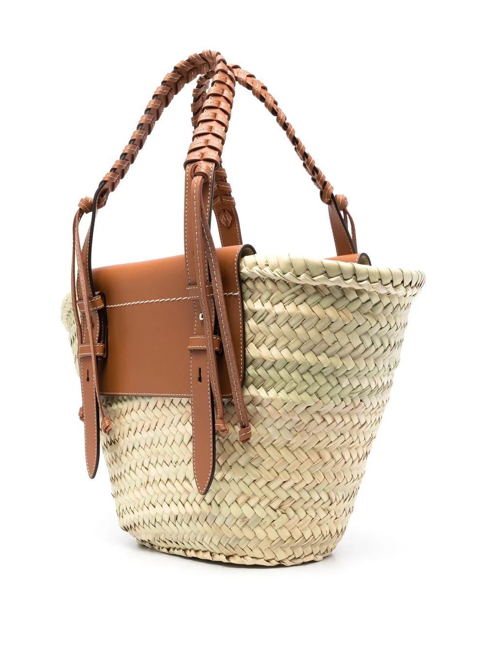 Tod's logo-debossed raffia tote bag - Image 3