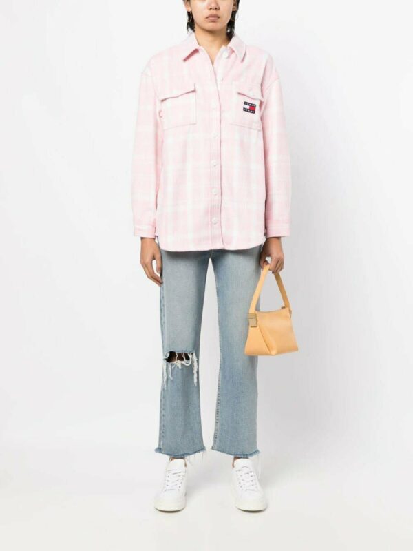 Tommy Hilfiger  plaid-check recycled-polyester blend overshirt - Image 2