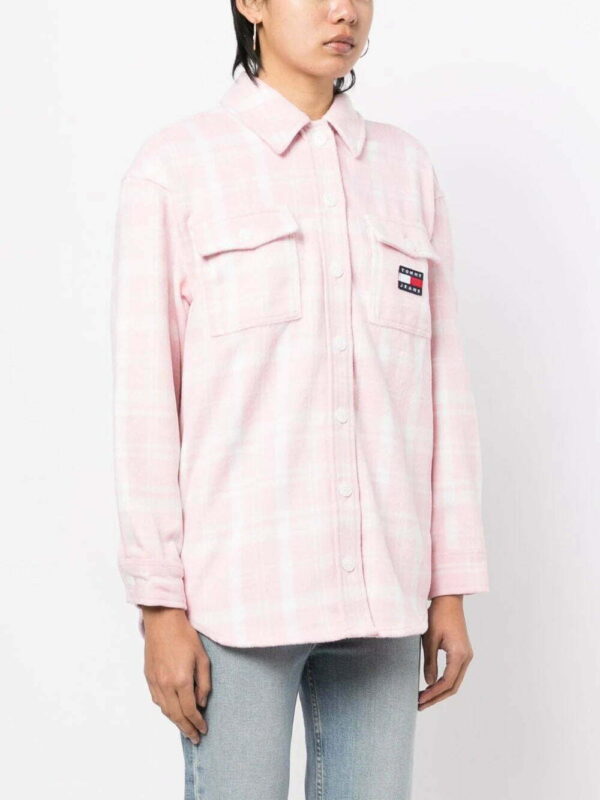 Tommy Hilfiger  plaid-check recycled-polyester blend overshirt - Image 3