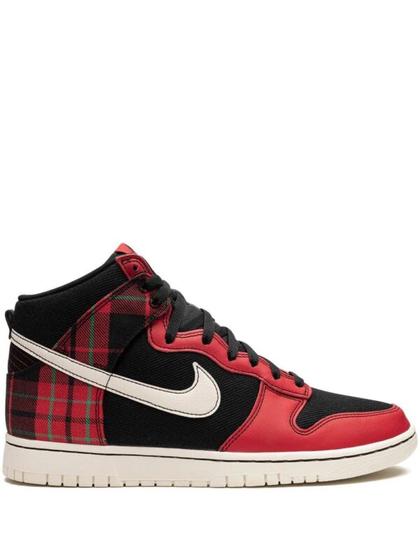 Nike  Dunk High "Plaid - Black/Red" sneakers