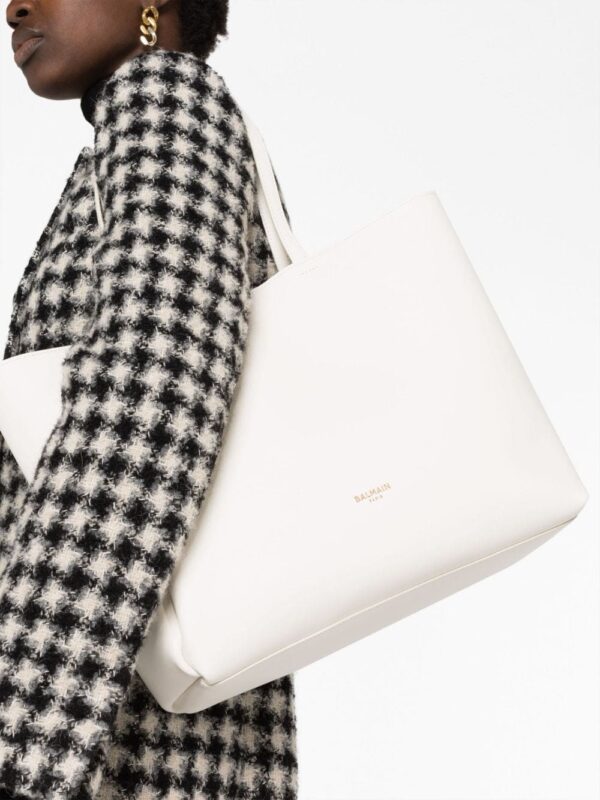 Balmain Emblème leather tote bag - Image 3
