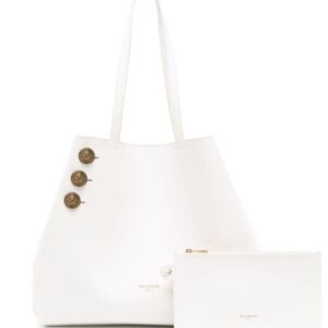 Balmain Emblème leather tote bag