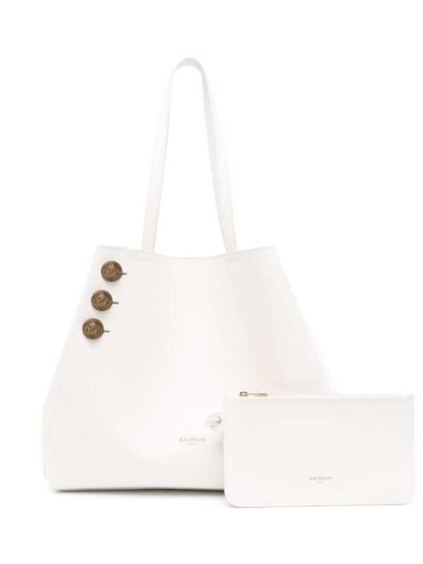 Balmain Emblème leather tote bag