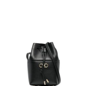 Ferragamo logo-plaque leather bucket bag