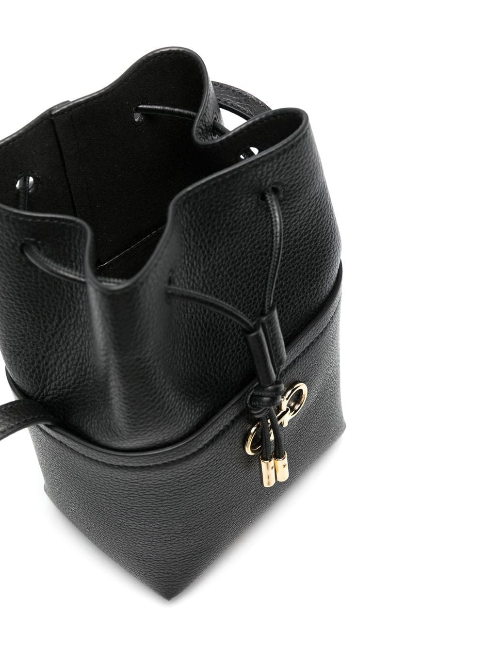 Ferragamo logo-plaque leather bucket bag - Image 5