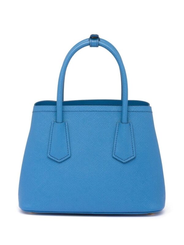 Prada leather logo-patch shoulder bag - Image 3