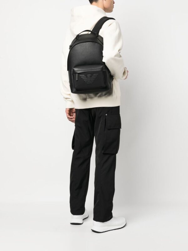 Emporio Armani embossed-logo backpack - Image 5