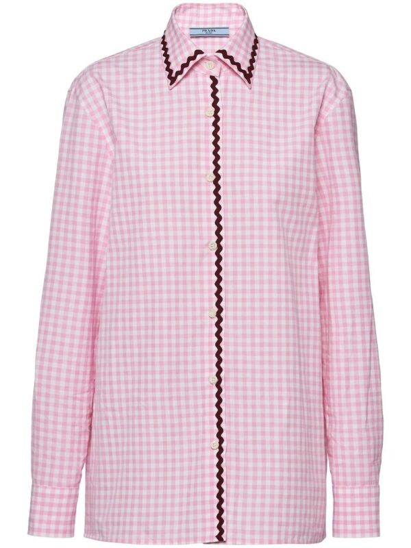 Prada  gingham check-pattern shirt