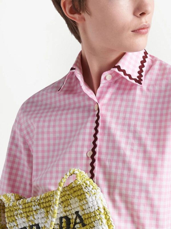 Prada  gingham check-pattern shirt - Image 4