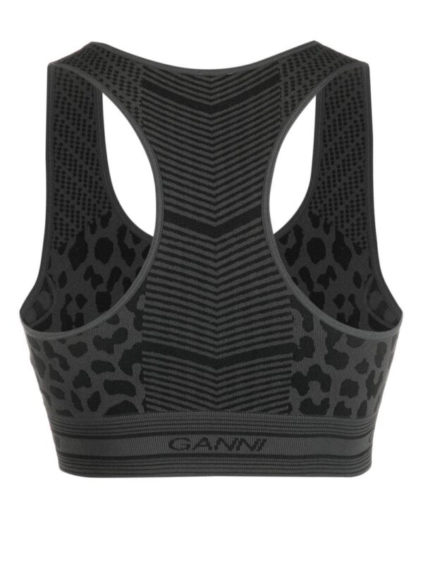 GANNI  leopard-print racerback bralette - Image 2