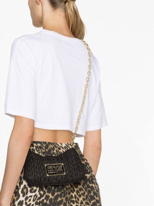 Versace Jeans Couture logo-plaque matelassé shoulder bag - Image 3