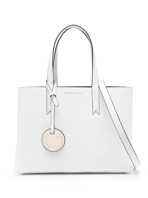 Emporio Armani logo-charm faux-leather tote