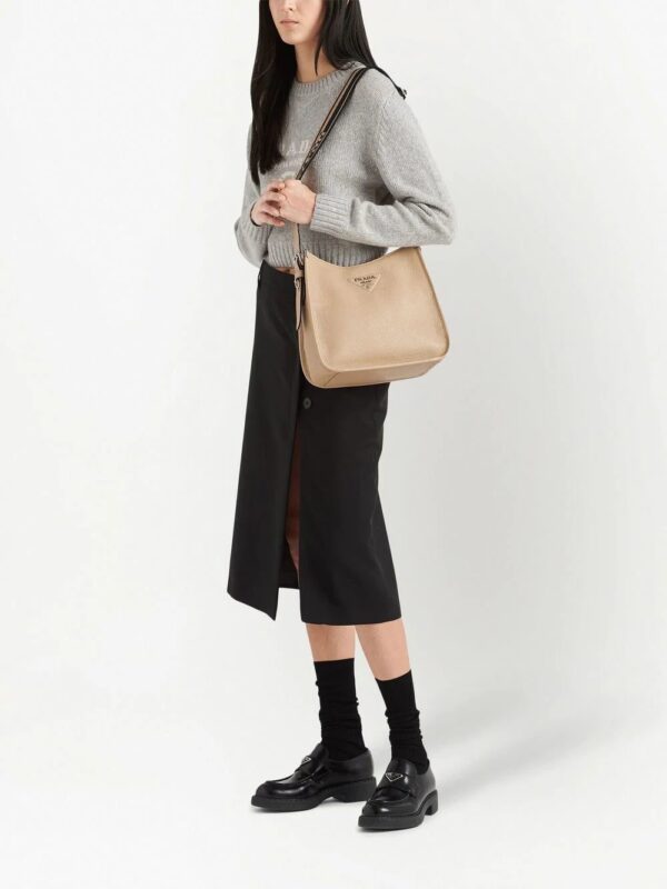 Prada  triangle-logo hobo shoulder bag - Image 2