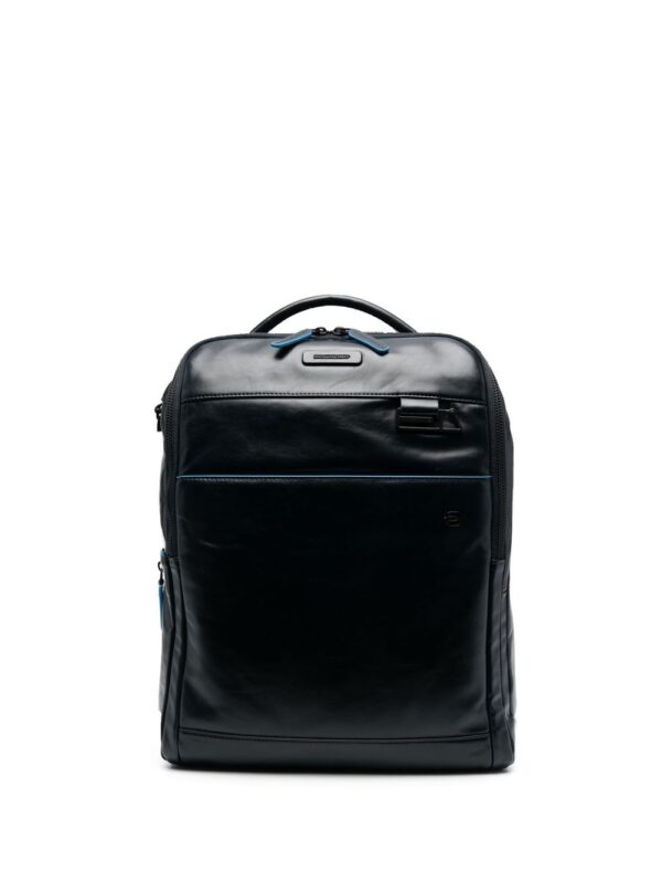 PIQUADRO logo-plaque leather backpack