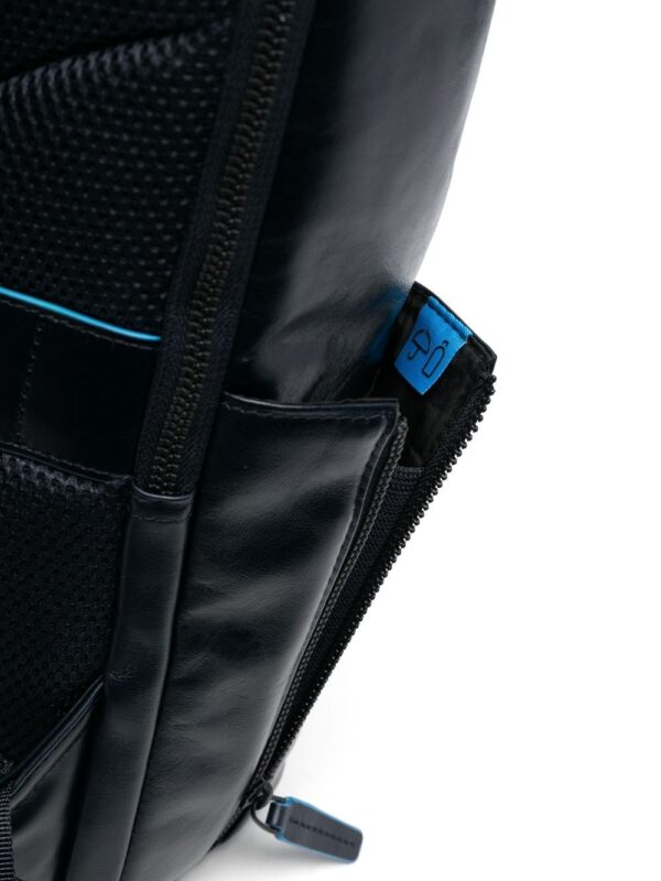 PIQUADRO logo-plaque leather backpack - Image 4