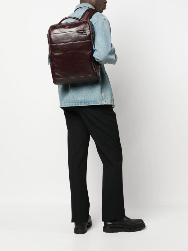PIQUADRO logo-plaque leather backpack - Image 2