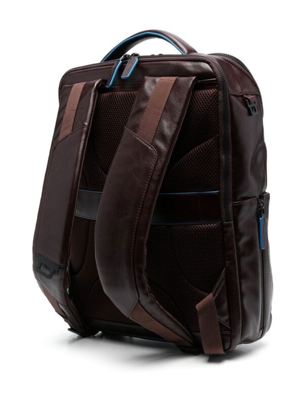 PIQUADRO logo-plaque leather backpack - Image 3