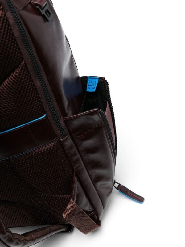 PIQUADRO logo-plaque leather backpack - Image 4