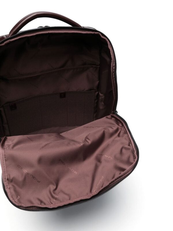 PIQUADRO logo-plaque leather backpack - Image 5