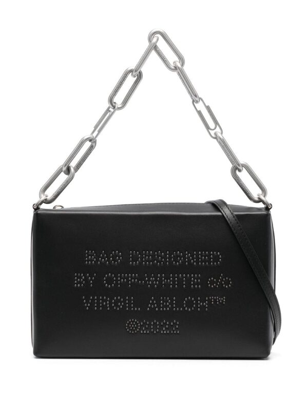 Off-White logo-studded shoulder bag