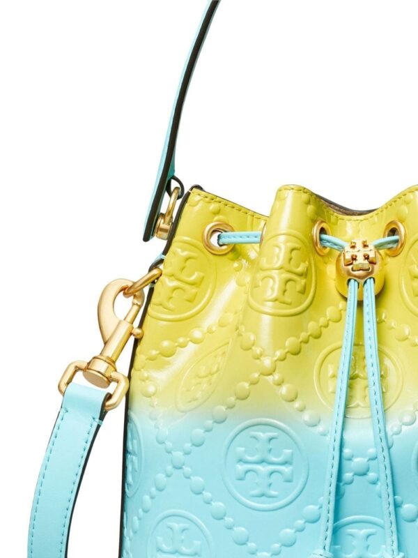 Tory Burch embossed-monogram bucket bag - Image 4
