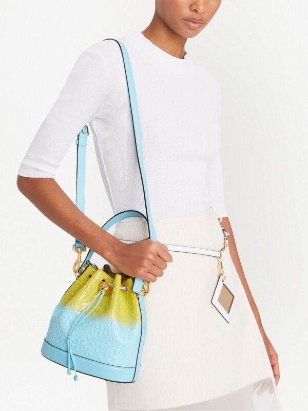 Tory Burch embossed-monogram bucket bag - Image 2
