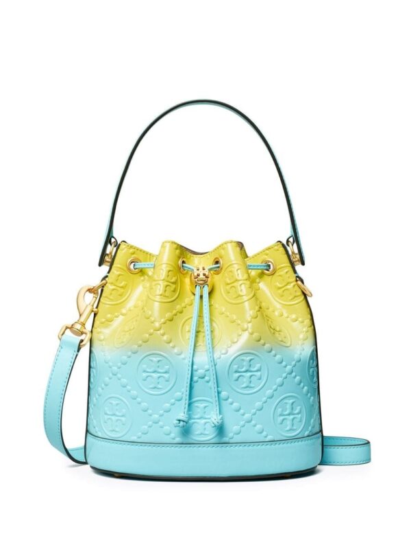 Tory Burch embossed-monogram bucket bag
