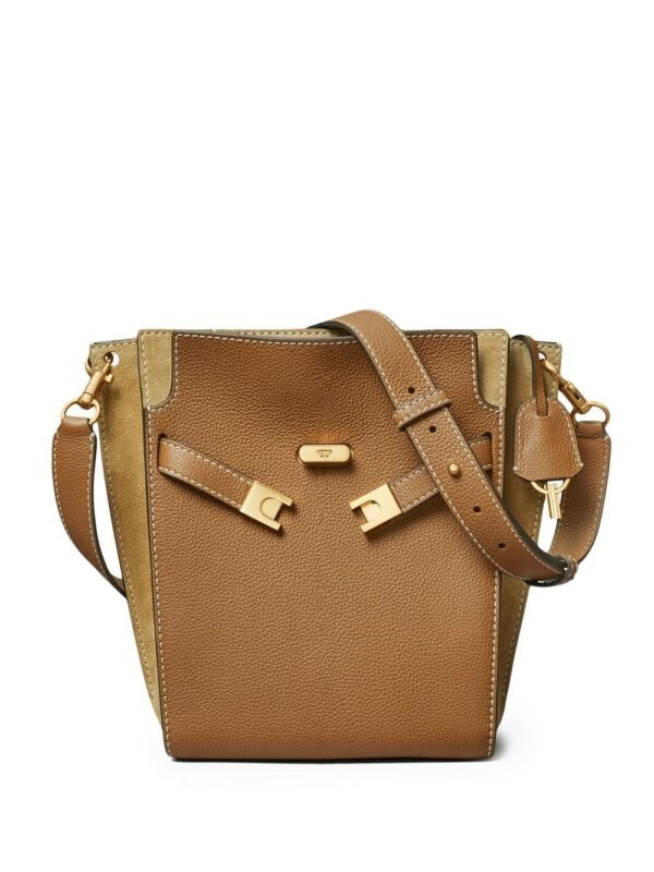 Tory Burch Lee Radziwill pebbled bucket bag