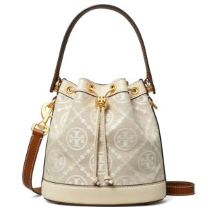 Tory Burch T Monogram embossed-logo bucket bag