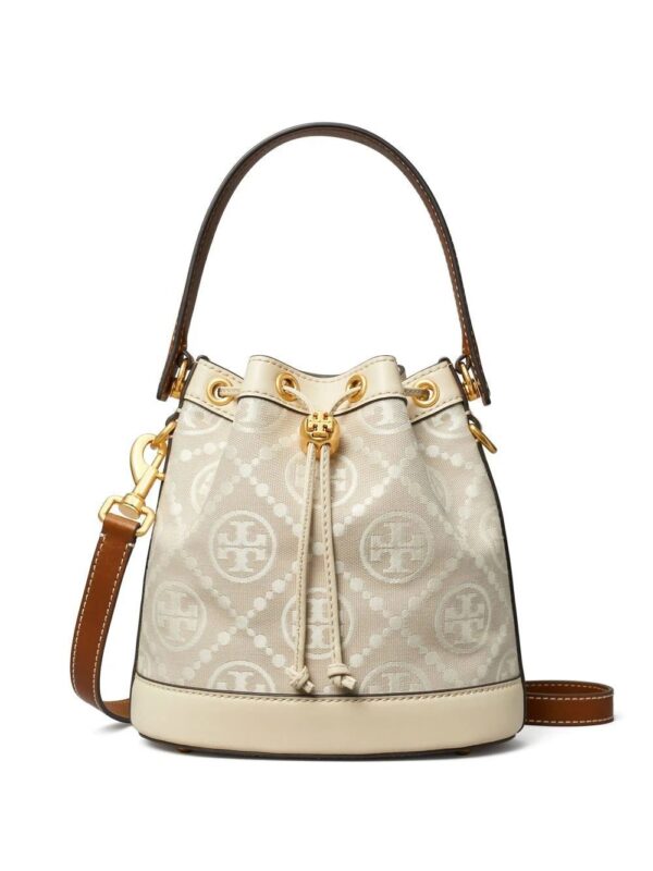 Tory Burch  T Monogram embossed-logo bucket bag