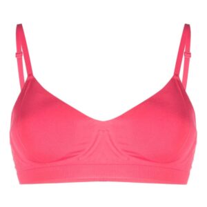 Calvin Klein logo-embossed V-neck bra