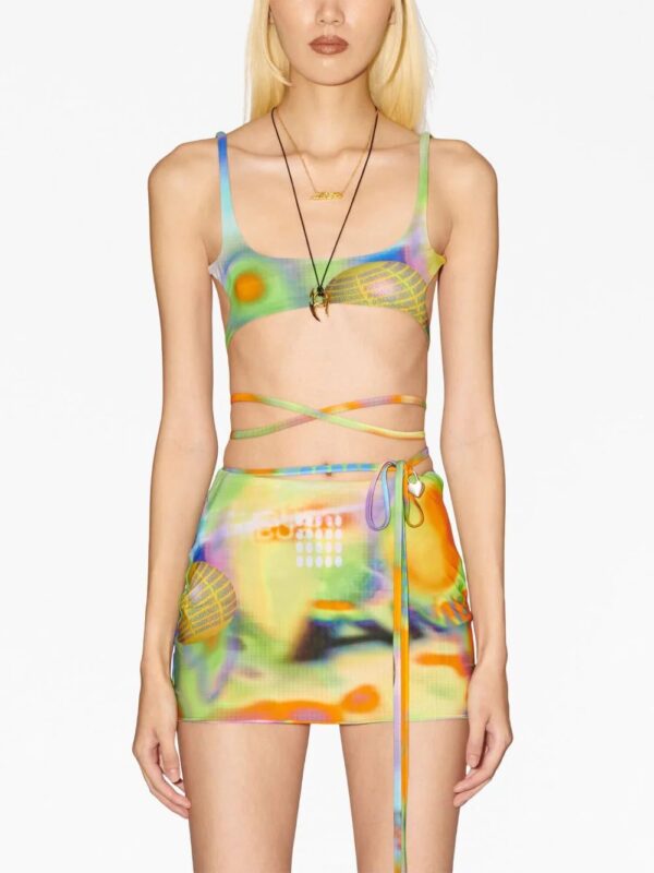 AMBUSH  graphic-print strappy bra top - Image 3