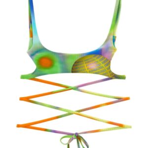 AMBUSH graphic-print strappy bra top