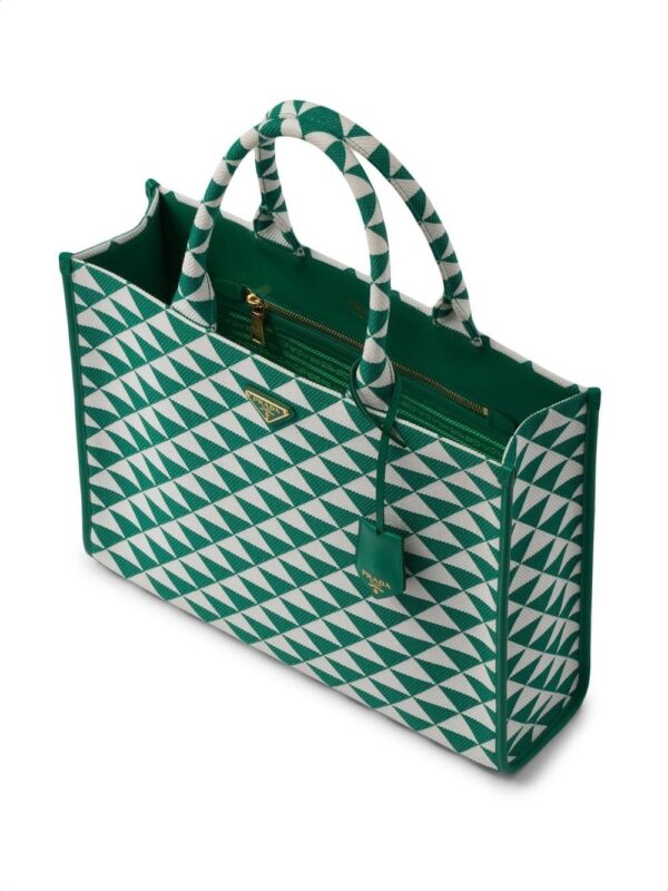 Prada large Symbole embroidered tote bag - Image 3