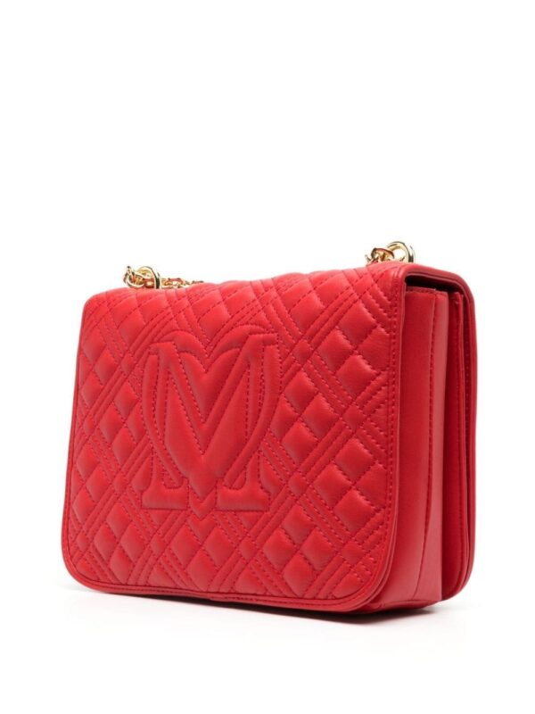 Love Moschino logo-plaque quilted shoulder bag - Image 3