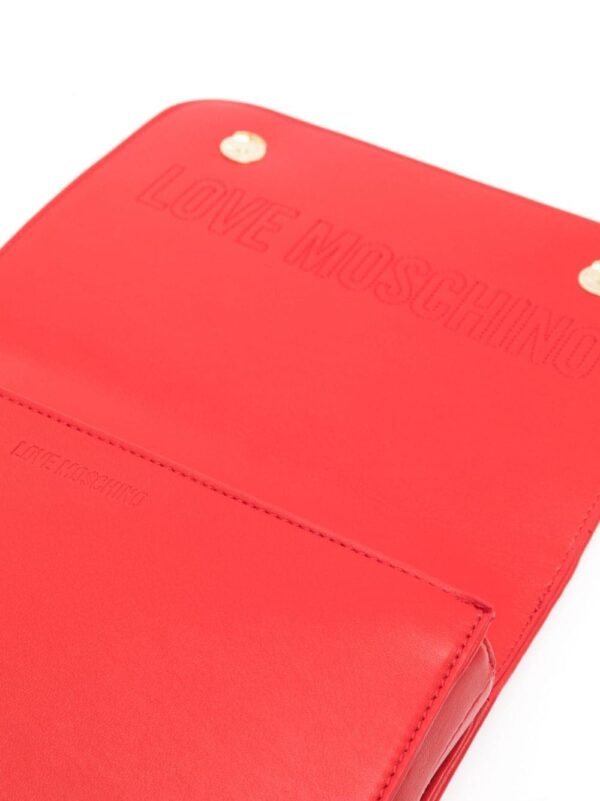 Love Moschino logo-plaque quilted shoulder bag - Image 4