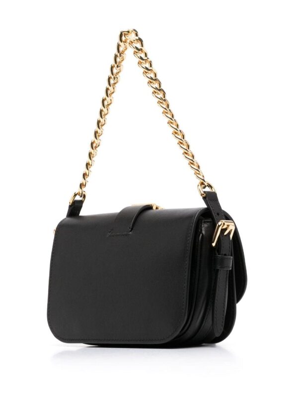 Moschino logo-plaque leather tote - Image 3