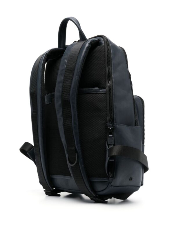 PIQUADRO logo-lettering leather backpack - Image 3