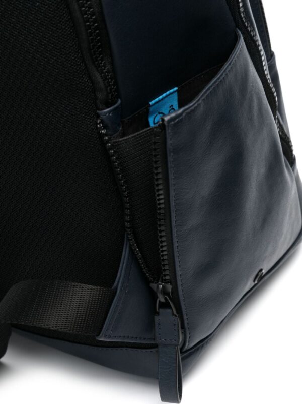 PIQUADRO logo-lettering leather backpack - Image 4